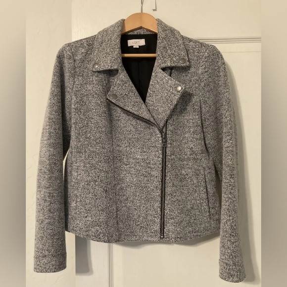 Loft Textured Knit Moto Jacket - Picture 2 of 4